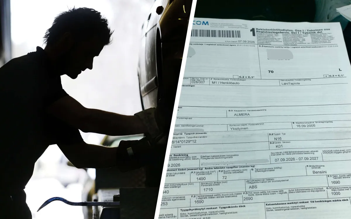 Uskomaton virhe katsastuksessa – Paperi kirjoitettiin eri autolle