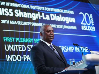 Yhdysvaltain puolustusministeri Lloyd Austin puhui Kaakkois-Aasian turvallisuusympäristöstä Shangri La -keskusteluissa Singaporessa.
