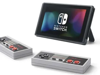 Nintendo Switch on nyt kaikkien aikojen kolmanneksi myydyin pelikonsoli. Kuvan versio on varustettu NES-henkisin retro-ohjaimin.
