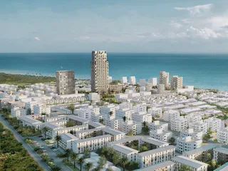 Burj Zanzibar rakennettaisiin Fumba Town -ekokaupunkiin. Havainnekuva.