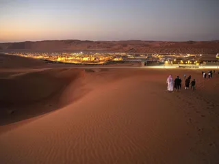 Saybahin öljykenttä Saudi Arabiassa. Kuva on otettu joulukuussa 2018. Tuolloin Aramcoa suunniteltiin listattavaksi pörssiin.