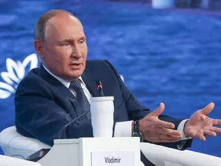 Presidentti Vladimir Putin puhui tänään talousfoorumissa Vladivostokissa.
