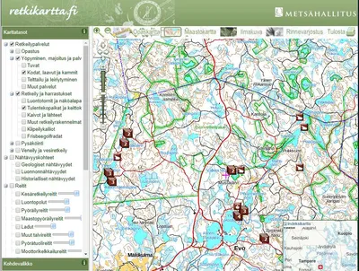 tonttirajat kartta Karttasovellukset 5 Palvelua Ulkoiluun Ja Retkeilyyn Retkikartta Mikrobitti tonttirajat kartta