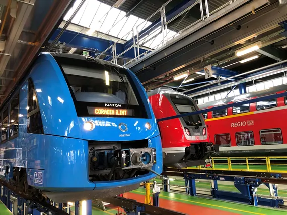 Vätgastågen har ställts av på ett stickspår