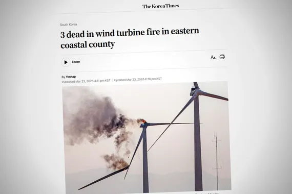 80-metrisen tuulivoimalan lapa syttyi palamaan ja tappoi kolme tarkastustyöntekijää