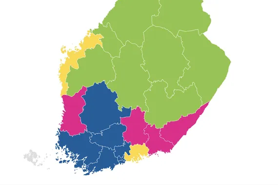 Tämä kartta paljastaa: ”Vähintään puolet” Suomesta voi päätyä yhden  puolueen käsiin tulevissa vaaleissa | Uusi Suomi
