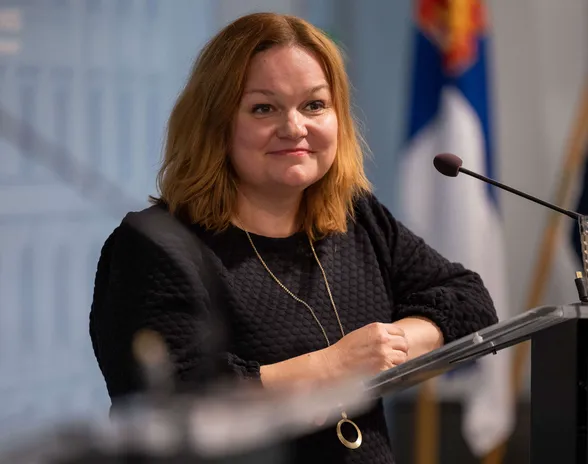 Tämänpäiväisessä tilaisuudessa puhunut perhe- ja peruspalveluministeri Krista Kiuru sanoi, että  ”Haasteet ovat melkoisia eri puolella Suomea.” Kuva lokakuulta.