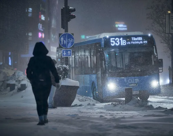 Maanantaina ja tiistaina raju talvimyrsky sekoitti Etelä-Suomen liikenteen.
