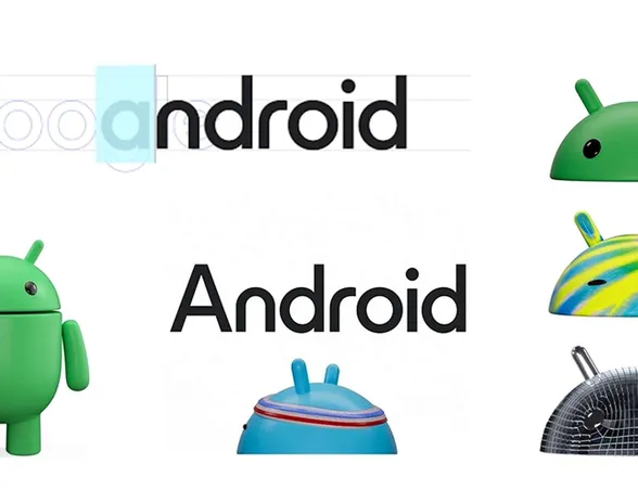 Google esittelee Androidin uusitun logon sekä robotin ilmeen.
