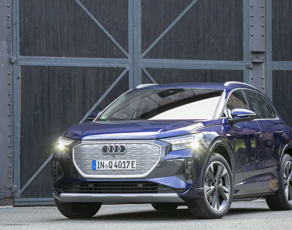 Ehdokkaista Audi Q4 e-tron pyöri Kauppalehden koeajossa jo toukokuussa.