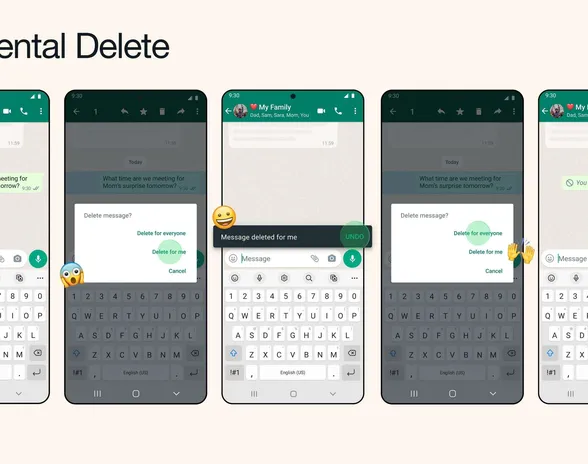 WhatsAppissa voi nyt korjata virheen, jos viesti tulee vahingossa poistettua vain itseltä eikä kaikilta.