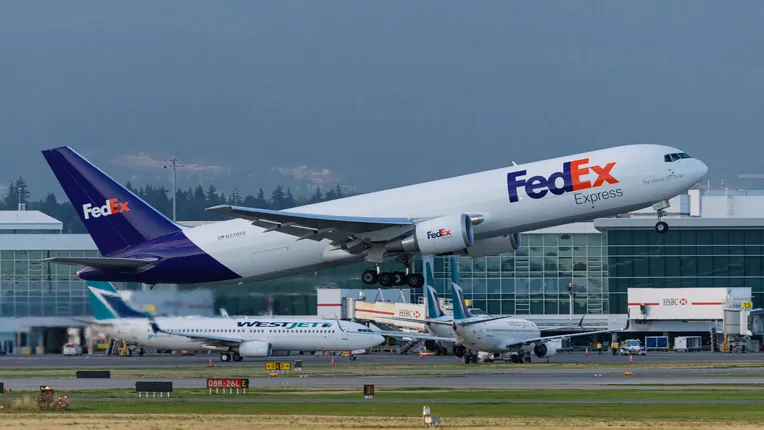 FedExin Boeing 767-300F.