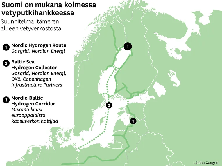Kartta näyttää, minne miljardien vetyinvestoinnit ovat menossa Suomessa –  ”Kädessä on neljä jokeria tässä pelissä” | Talouselämä