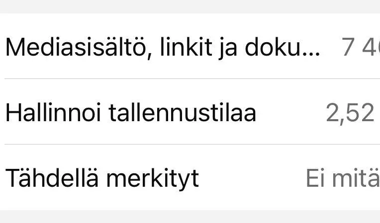 Lisäksi näet heti, mitkä tiedostot vievät eniten tilaa.