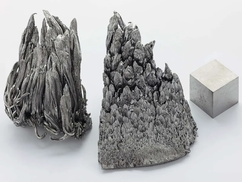 Kuvituskuvana näytteitä yttriumista, joka on yksi 17:sta harvinaisesta maametallista.