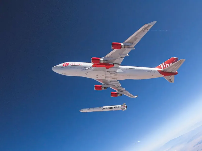 Virgin Orbitin LauncherOne laukaistaan Boeing 747:n kyydistä.