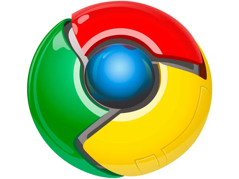 Tämä ensimmäinen Chrome-logo on vuodelta 2008. Logo muuttui kaksiulotteiseksi vuonna 2011, ja nykyiseen muotoonsa vuonna 2014.