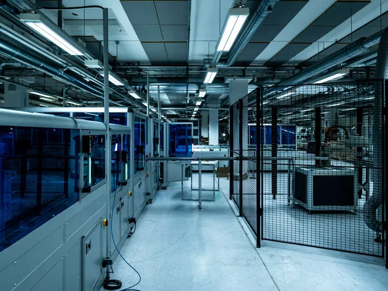 Tämä kuva on Solar Finlandin Salon tehtaalta. Vastaavanlainen automaatiolinjasto tulee Thaimaan tehtaalle.