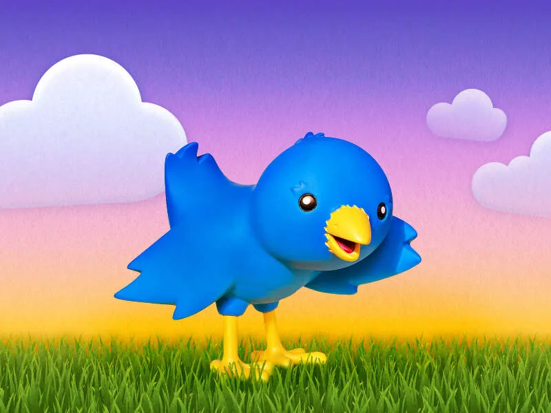 Twitterrificin maskotti Ollie oli inspiraationa Twitterin sittemmin käyttöön ottamalle siniselle lintulogolle.