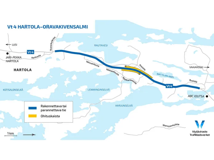 26 miljoonalla eurolla 12 kilometriä - Nelostie paranee Päijänteen  itäpuolella | Kauppalehti