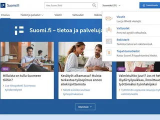 Harjoitusympäristössä toteutettiin hyökkäyksiä julkishallinnon palveluihin, kuten Suomi.fi -tunnistautumiseen sekä kiinteistöjen ja huoneistojen tietoihin liittyviin järjestelmiin. Kuvakaappaus Suomi.fi-palvelun verkkosivuilta.