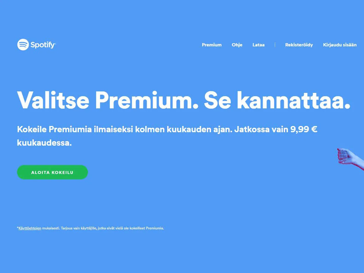 Hyviä uutisia Spotify-käyttäjille – premium-kokeilun pituus  kolminkertaistui | Tivi