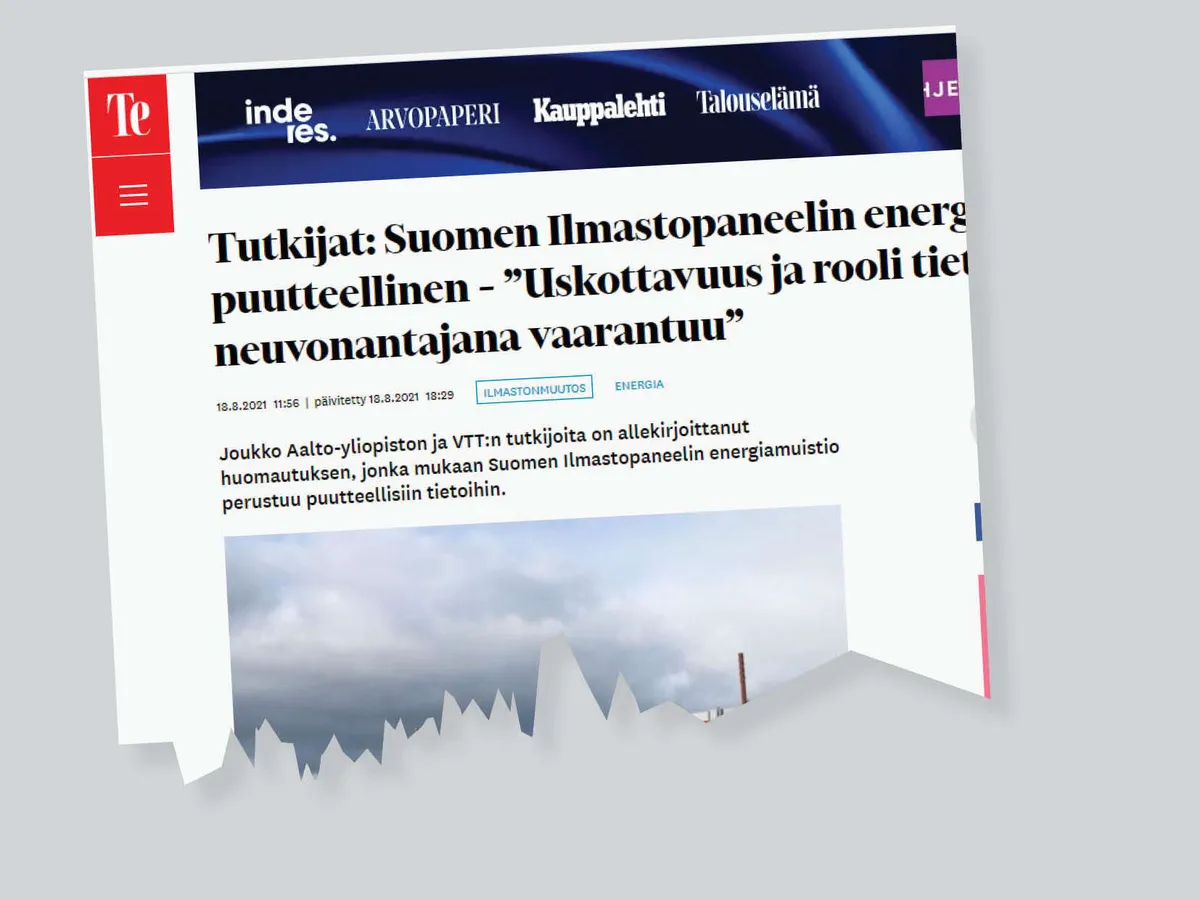 Tebatti: Suomen ilmastopaneeli vastaa ekomodernistien kritiikkiin –  Energiajärjestelmien sähköistäminen voi merkittävästi vähentää Suomen  ilmastopäästöjä | Talouselämä
