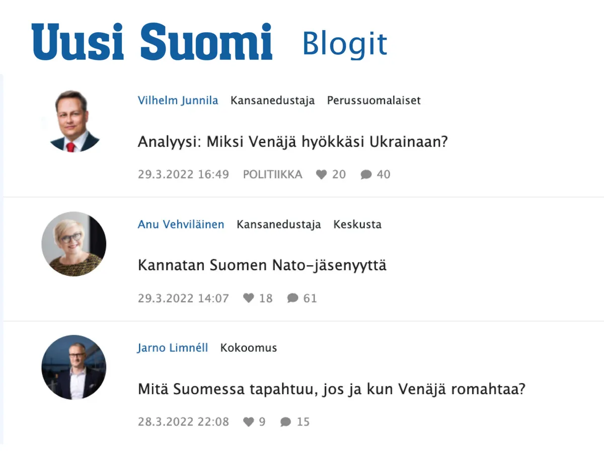 Uusi Suomi Aloittaa Uuden Blogiuutiskirjeen | Uusi Suomi