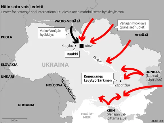 Nyt puhuu todellinen Ukraina-tuntija: Venäjä tarvitsisi jopa miljoona  sotilasta – Kartat kertovat miten sota voisi edetä | Uusi Suomi