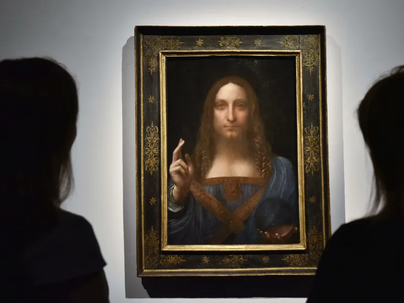 Leonardo da Vincin teos myytiin huutokaupassa 450 miljoonalla dollarilla vuonna 2017. Aiemmin teoksen on omistanut venäläisoligarkki Dmitri Ribolovlev.