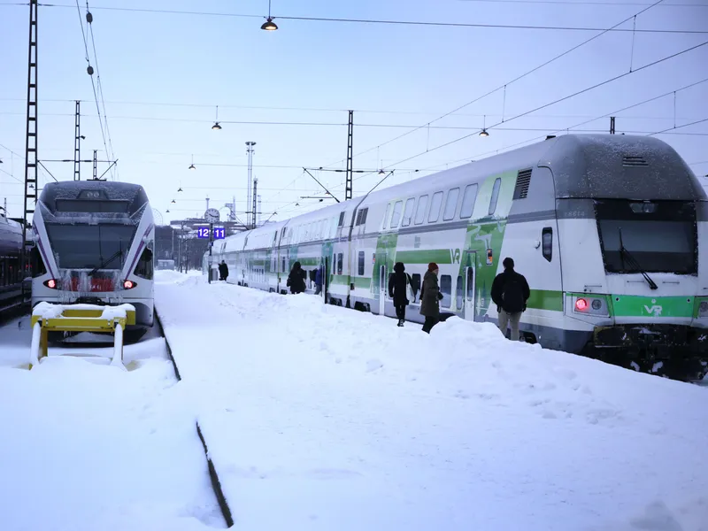VR investoi uuteen junakalustoon 50 miljoonaa euroa. Kuva Helsingin rautatieasemalta.