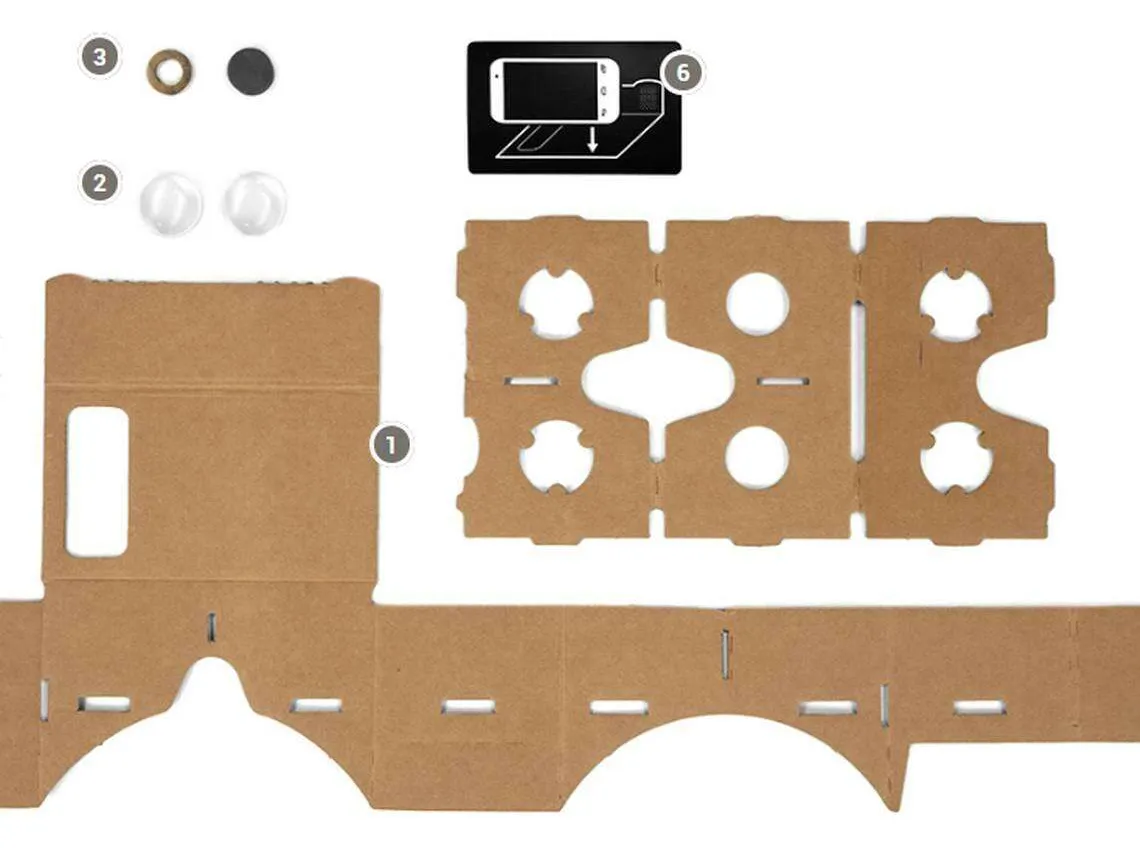 Google cardboard чертеж для печати a4