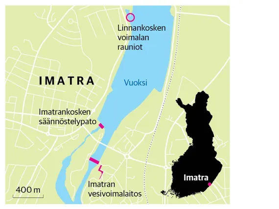 Vuoksen vanhan voimalan jäänteet uinuvat veden alla - uuden voimalan  remontti taas on loppusuoralla | Tekniikka&Talous