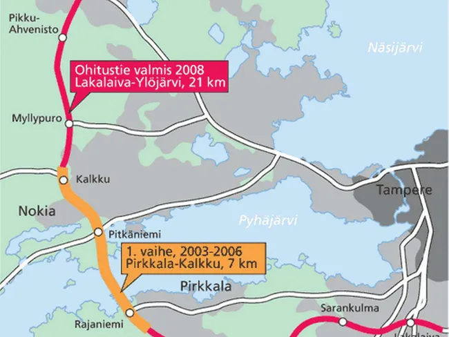 Tampereelle suunnitellaan mittavaa moottoritieoikaisua – ajosäästö jopa 15  minuuttia | Tekniikka&Talous