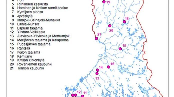 21 paikkaa nimetty - näillä alueilla on suurin tulvariski Suomessa |  Tekniikka&Talous