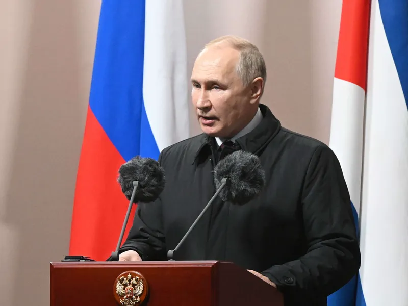 Vladimir Putin kuvattuna 22. marraskuuta 2022.