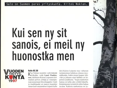 Salo on Suomen paras yrityskunta. Kiitos Nokian, kirjoittaa Talouselämä 14.11.2022 ilmestyneessä numerossa.