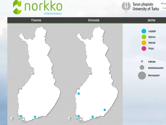 allergia kartta Allergia  ja astmaliitto kehottaa varautumaan siitepölykauteen 