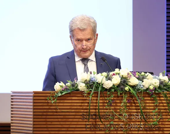 Tasavallan presidentti Sauli Niinistö puhui vuosittaisessa suurlähettiläskokouksessa tiistaina.