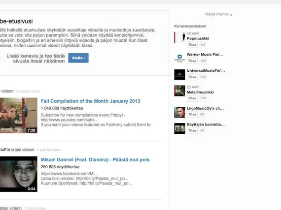 YouTubelta Suomi-yllätys – Tältä Näyttää YouTube.fi | Uusi Suomi
