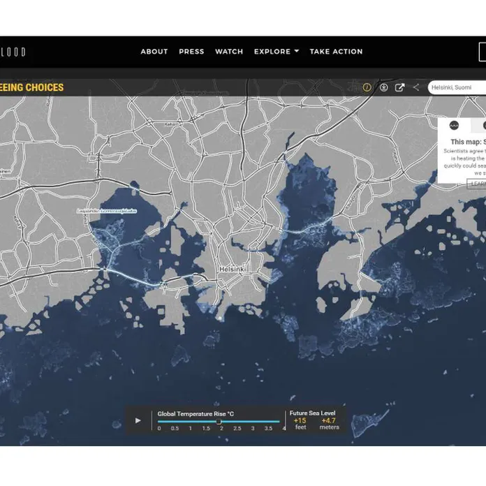 Verkkopalvelu näyttää meren pinnan nousun konkreettisesti - missä  sijaitsevat tulevaisuuden rantatontit | Tekniikka&Talous