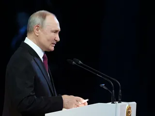 Kuvassa Venäjän presidentti Vladimir Putin kuvattuna huhtikuussa 2023. Professori arvioi nyt, miten Putin aikoo selittää Venäjän epäonnistumisen hyökkäyssodassaan.