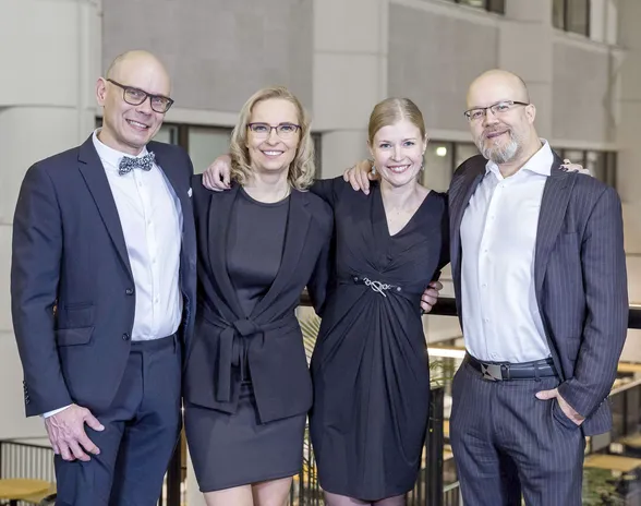 Digialle myytävän Most Digitalin perustivat kuusi vuotta sitten Olli Ainasvuori (vas.), Maria Vuontisvaara, Tiia Mäkiranta ja Sami Säisä.