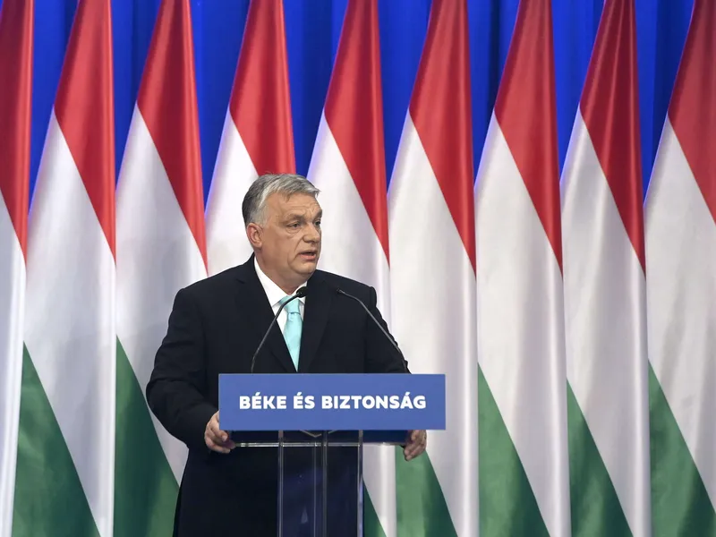 Pääministeri Viktor Orbán helmikuussa 2023.