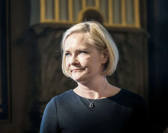 Mari Rantanen (ps) on Orpon hallituksen sisäministeri. Kuvassa Rantanen 20. kesäkuuta.