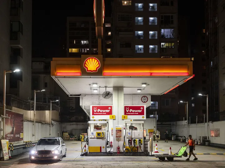 Lokakuun 3. päivä vuonna 2020 Shellin huoltoasemalla oli hiljaista Hongkongissa.