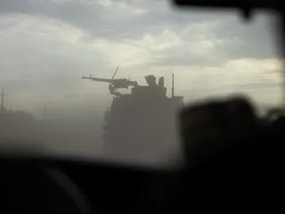 Venäjä syyttää iskusta Ukrainaa. Ukrainan joukkojen ajoneuvo kuvattuna 4. syyskuuta 2023 Donetskin alueella. Kuvituskuva.