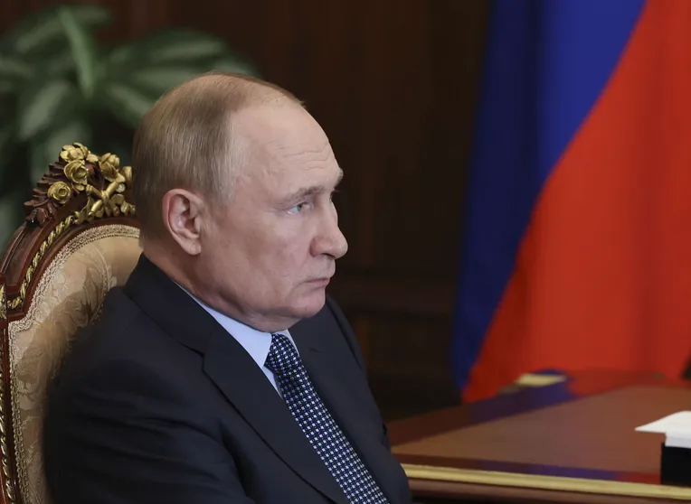 Venäjän presidentti Vladimir Putin kuvattuna heinäkuussa 2022 Moskovassa.