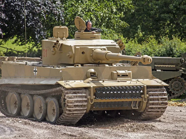 Tämä Tiger I -panssarivaunu jäi brittijoukkojen haltuun Tunisiassa vuonna 1943. Bovingtonin panssarimuseossa Englannissa oleva vaunu on ainoa edelleen ajokuntoinen Tiger.