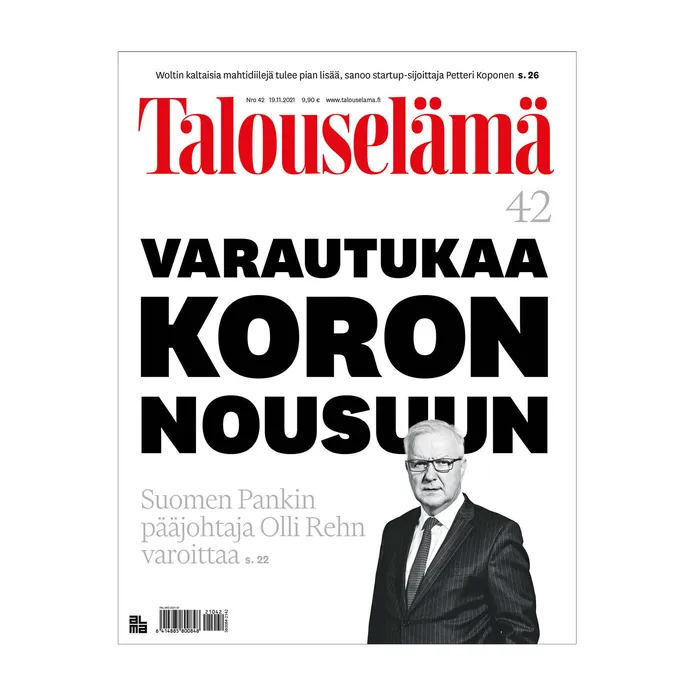 Uusi Talouselämä: Suomen Pankin Rehn / 104 yrityskauppamiljonääriä / Woltin  kilpailuvaltti | Talouselämä